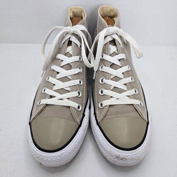 Converse | Chuck Taylor's All-Star tan canvas neutral mids sneakers | MENS 8 - Picture 2 of 8